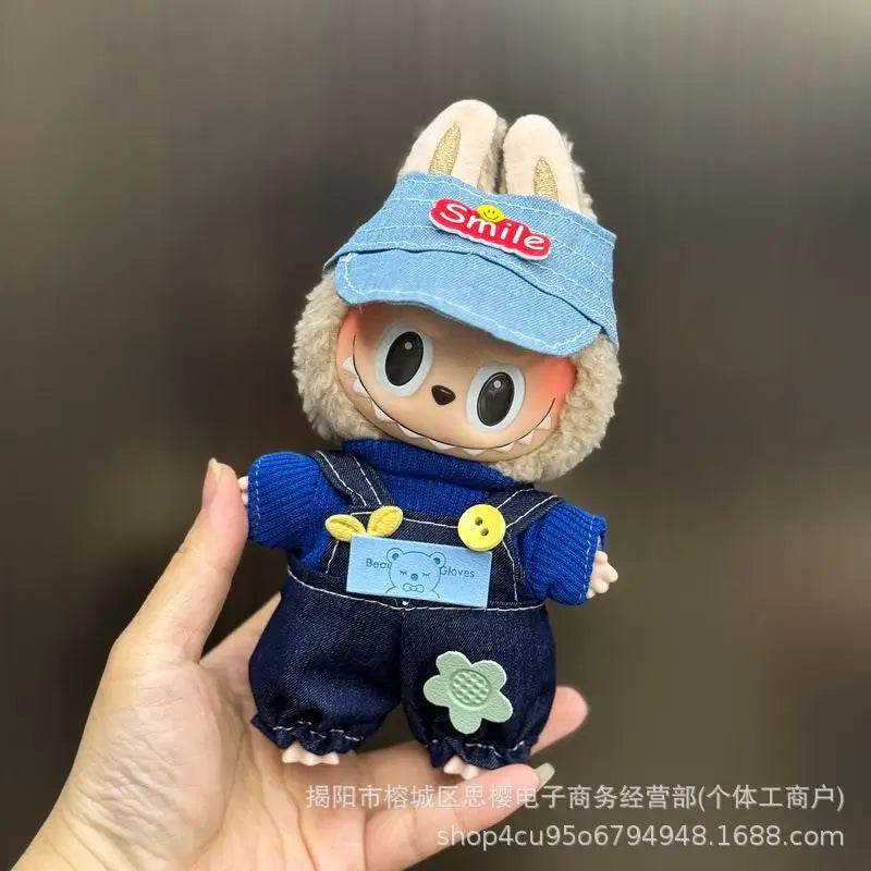 Mini Plush Dolls Clothes Outfit Accessories For Korea Kpop Exo 15-17cm Labubu Idol Overalls Set Clothing Gift 2025 New - ToylandEU