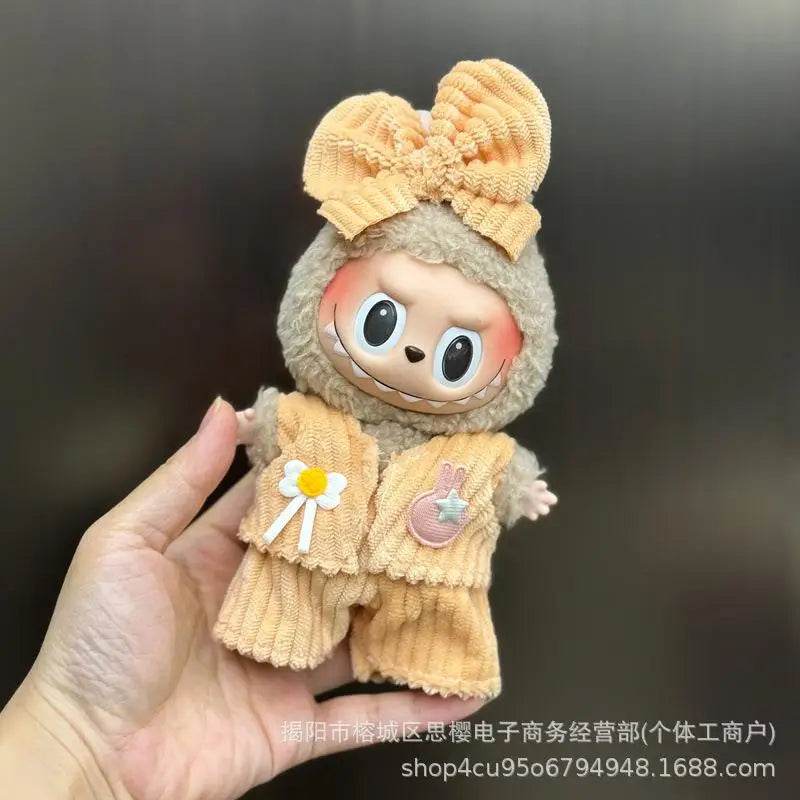 Mini Plush Dolls Clothes Outfit Accessories For Korea Kpop Exo 15-17cm Labubu Idol Overalls Set Clothing Gift 2025 New - ToylandEU