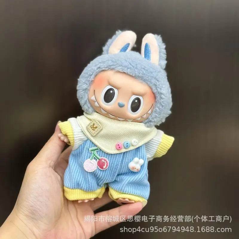 Mini Plush Dolls Clothes Outfit Accessories For Korea Kpop Exo 15-17cm Labubu Idol Overalls Set Clothing Gift 2025 New - ToylandEU