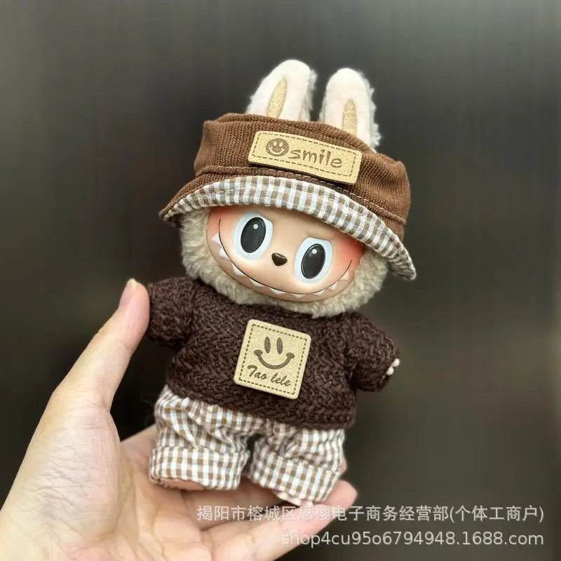 Mini Plush Dolls Clothes Outfit Accessories For Korea Kpop Exo 15-17cm Labubu Idol Overalls Set Clothing Gift 2025 New - ToylandEU