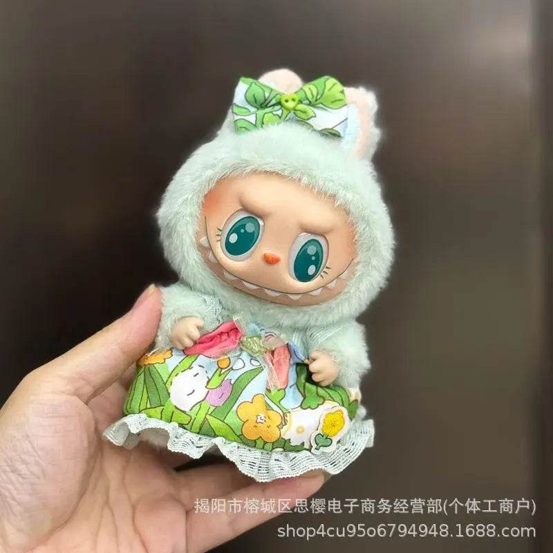 Mini Plush Dolls Clothes Outfit Accessories For Korea Kpop Exo 15-17cm Labubu Idol Overalls Set Clothing Gift 2025 New - ToylandEU