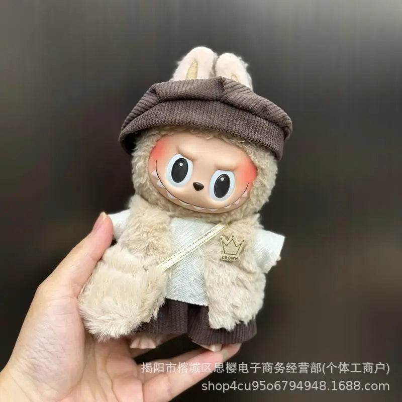 Mini Plush Dolls Clothes Outfit Accessories For Korea Kpop Exo 15-17cm Labubu Idol Overalls Set Clothing Gift 2025 New - ToylandEU