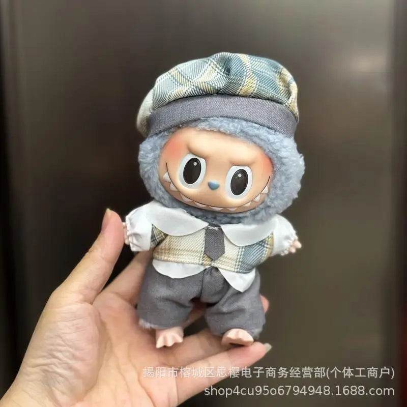 Mini Plush Dolls Clothes Outfit Accessories For Korea Kpop Exo 15-17cm Labubu Idol Overalls Set Clothing Gift 2025 New - ToylandEU
