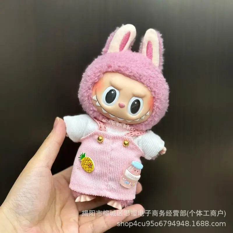 Mini Plush Dolls Clothes Outfit Accessories For Korea Kpop Exo 15-17cm Labubu Idol Overalls Set Clothing Gift 2025 New - ToylandEU