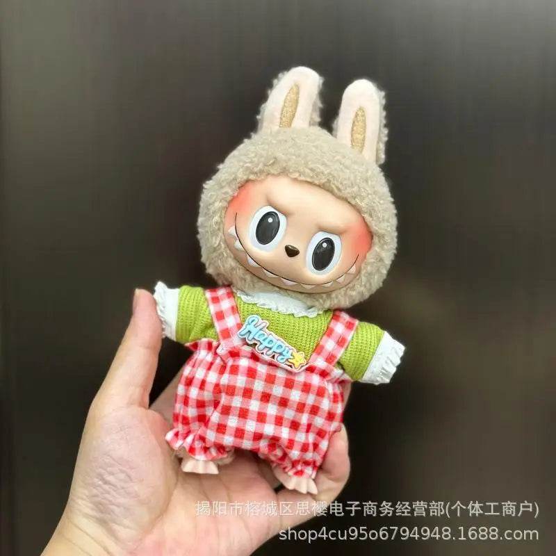 Mini Plush Dolls Clothes Outfit Accessories For Korea Kpop Exo 15-17cm Labubu Idol Overalls Set Clothing Gift 2025 New - ToylandEU