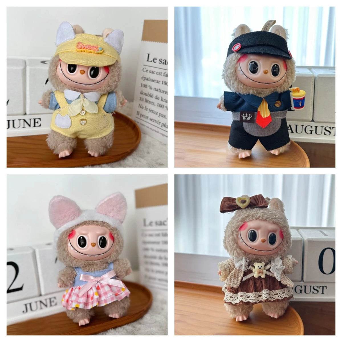 Mini Plush Dolls Clothes Outfit Accessories For Korea Kpop Exo 15-17cm Labubu Idol V1 V2 Cute Suit Clothing Gift - ToylandEU