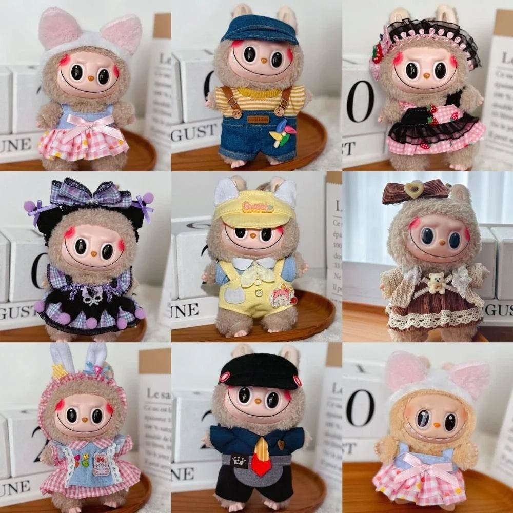 Mini Plush Dolls Clothes Outfit Accessories For Korea Kpop Exo 15-17cm Labubu Idol V1 V2 Cute Suit Clothing Gift - ToylandEU