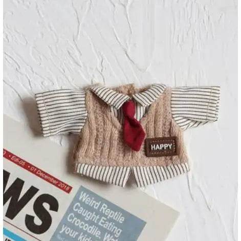 Mini Plush Dolls Clothes Outfit Accessories Korea Kpop Exo 15-17cm Labubu Idol V1 V2 Vest Uniform Set Clothing Gift - ToylandEU