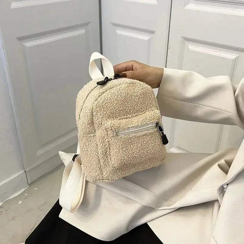 Mini Plush Kids Backpack High Capacity Cute Lamb Design - ToylandEU