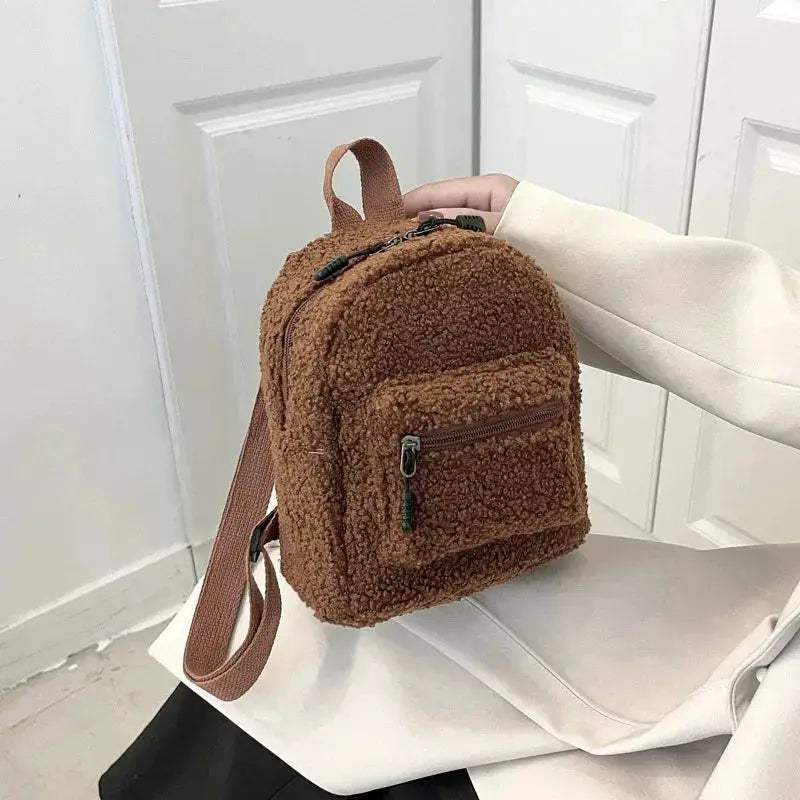 Mini Plush Kids Backpack High Capacity Cute Lamb Design - ToylandEU