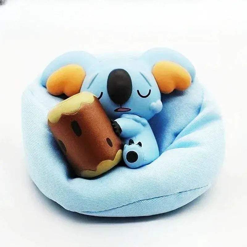Mini Pokemon Anime Figurines, Sleeping Bean Bag Pikachu Bulbasaur Snorlax Evee Jirachi Komala 6pc Figure Set - ToylandEU