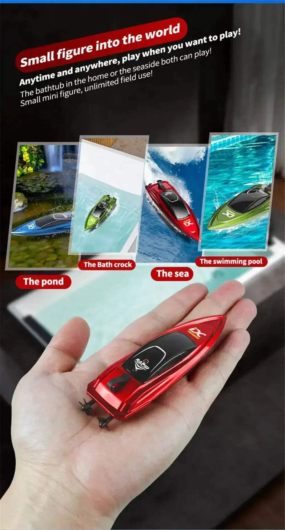  Mini RC Boat 5km/h High Speed Remote Control Water Toy -  ToylandEU™