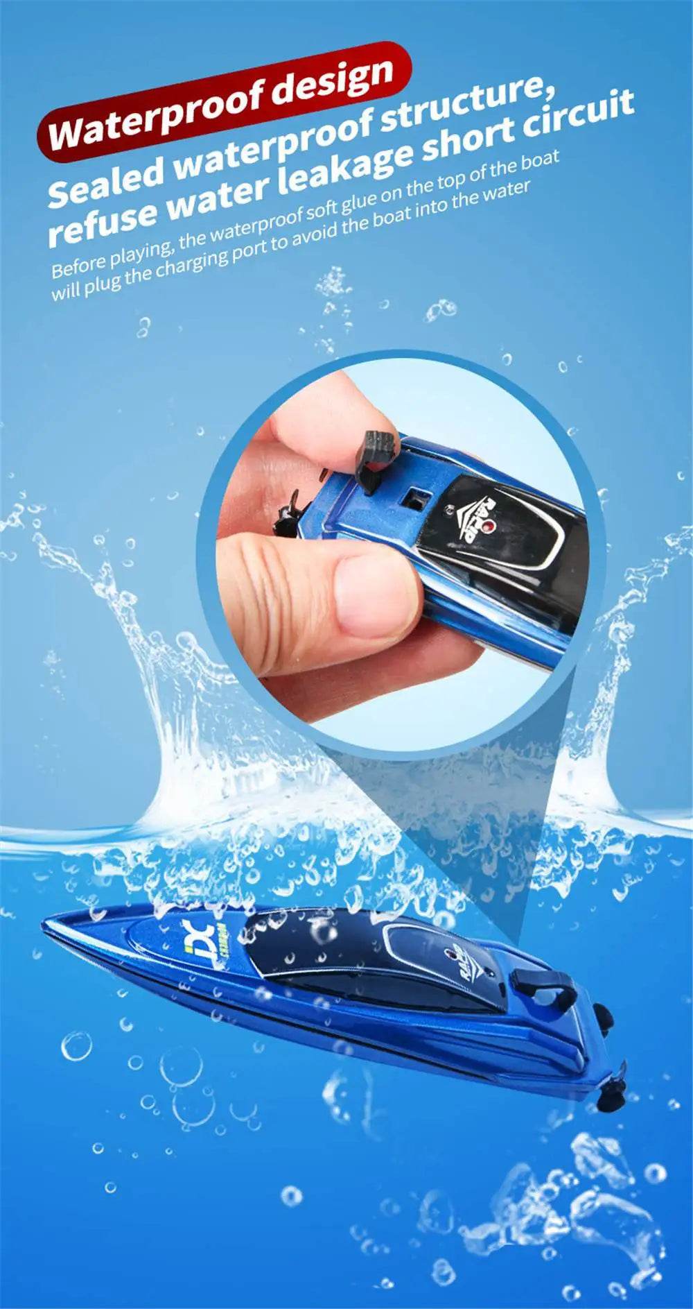 Mini RC Boat 5km/h Radio Remote Controlled High Speed Ship - ToylandEU