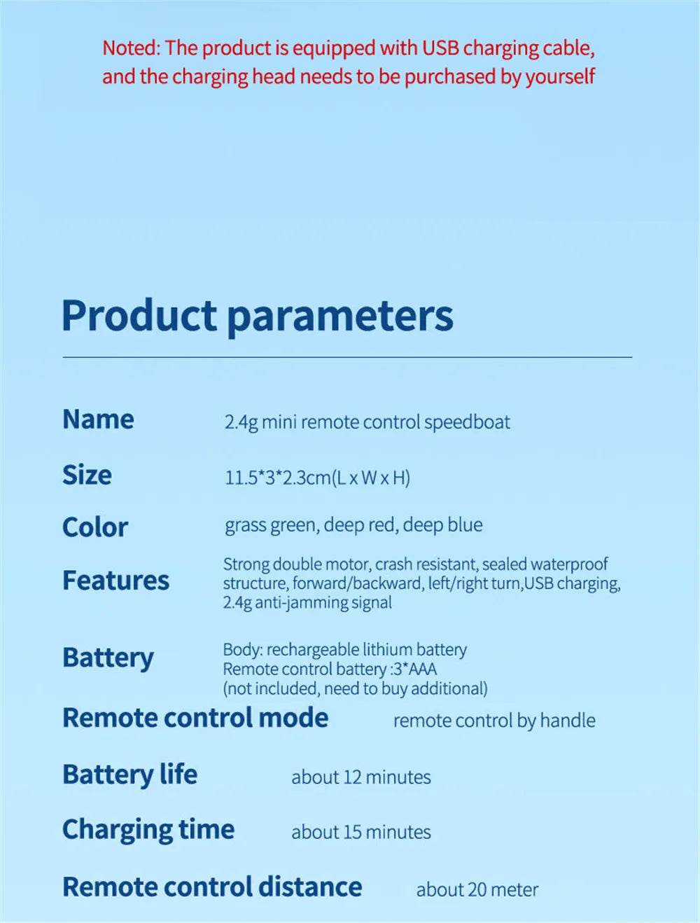 Mini RC Boat 5km/h Radio Remote Controlled High Speed Ship - ToylandEU