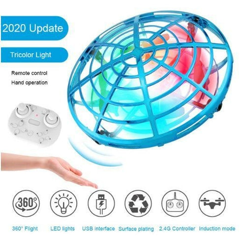 Mini Rc Ufo Drone With Led Light Gesture Sensing Quadcopter ToylandEU.com Toyland EU