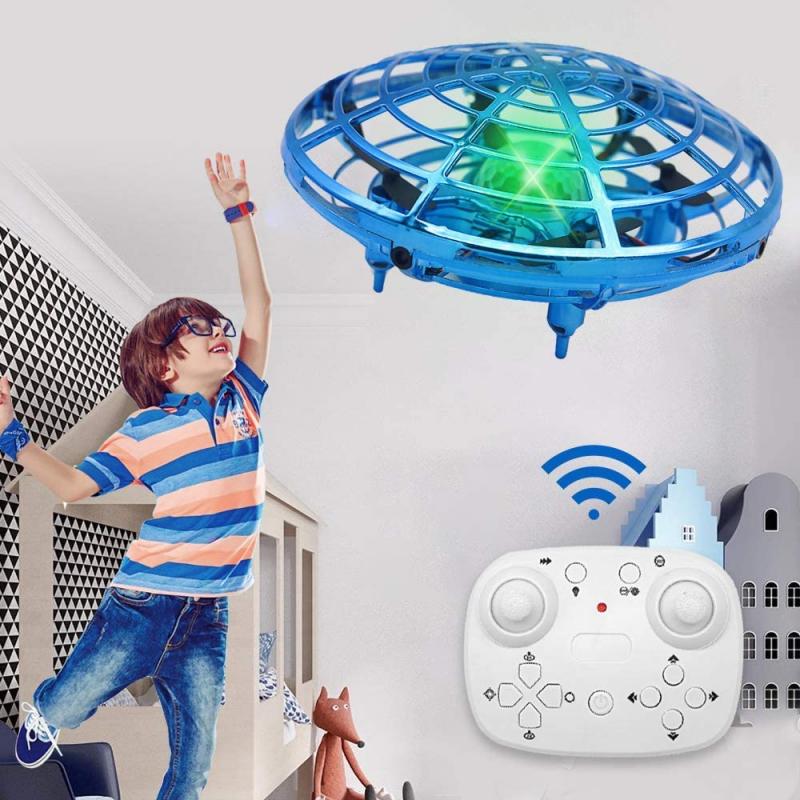 Mini Rc Ufo Drone With Led Light Gesture Sensing Quadcopter - ToylandEU