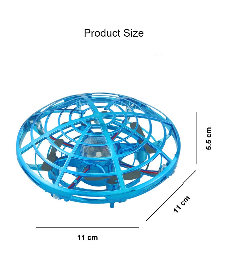 Mini Rc Ufo Drone With Led Light Gesture Sensing Quadcopter - ToylandEU