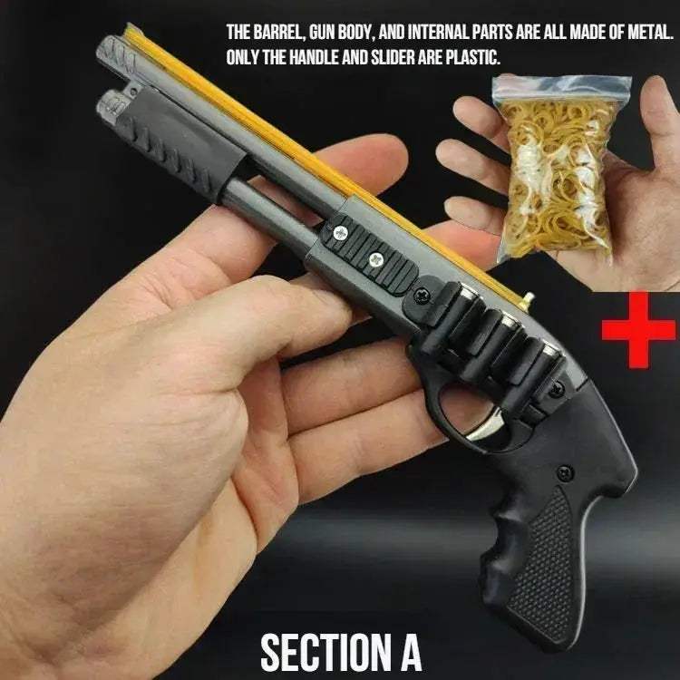 Mini Rubber Band Gun Toy Pistol With 8 Burst Shooting - ToylandEU