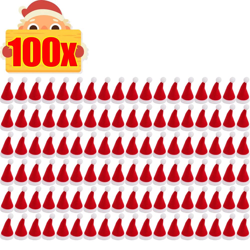 Mini Santa Hats | Single-Sided Velvet | Toylandeu™