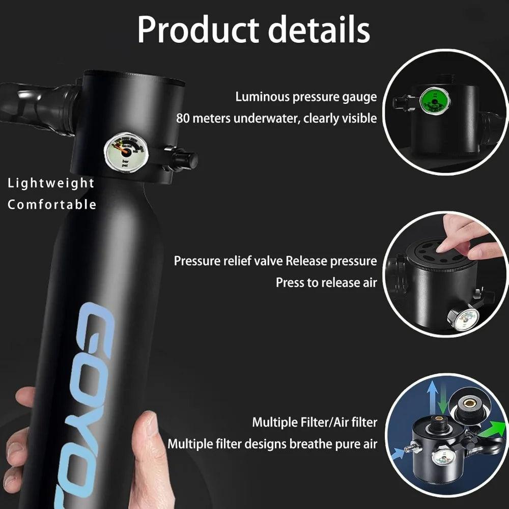 Mini Scuba Tank | 0.5L Capacity 3000 PSI | Toylandeu™