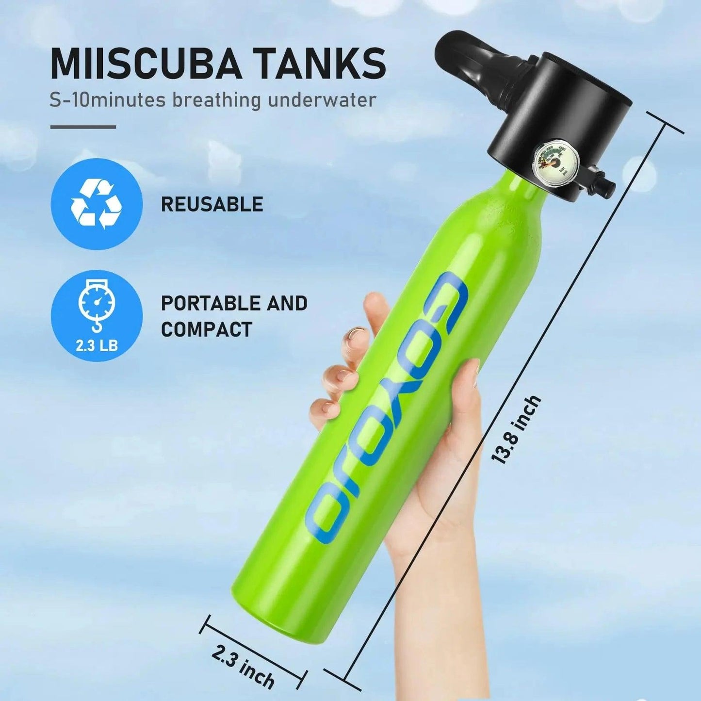 Mini Scuba Tank 0.5L | Emergency Air | Toylandeu™