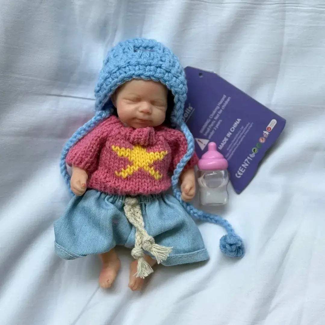 Mini Silicone Reborn Doll 15cm With Soft Washable Silicone Skin - ToylandEU