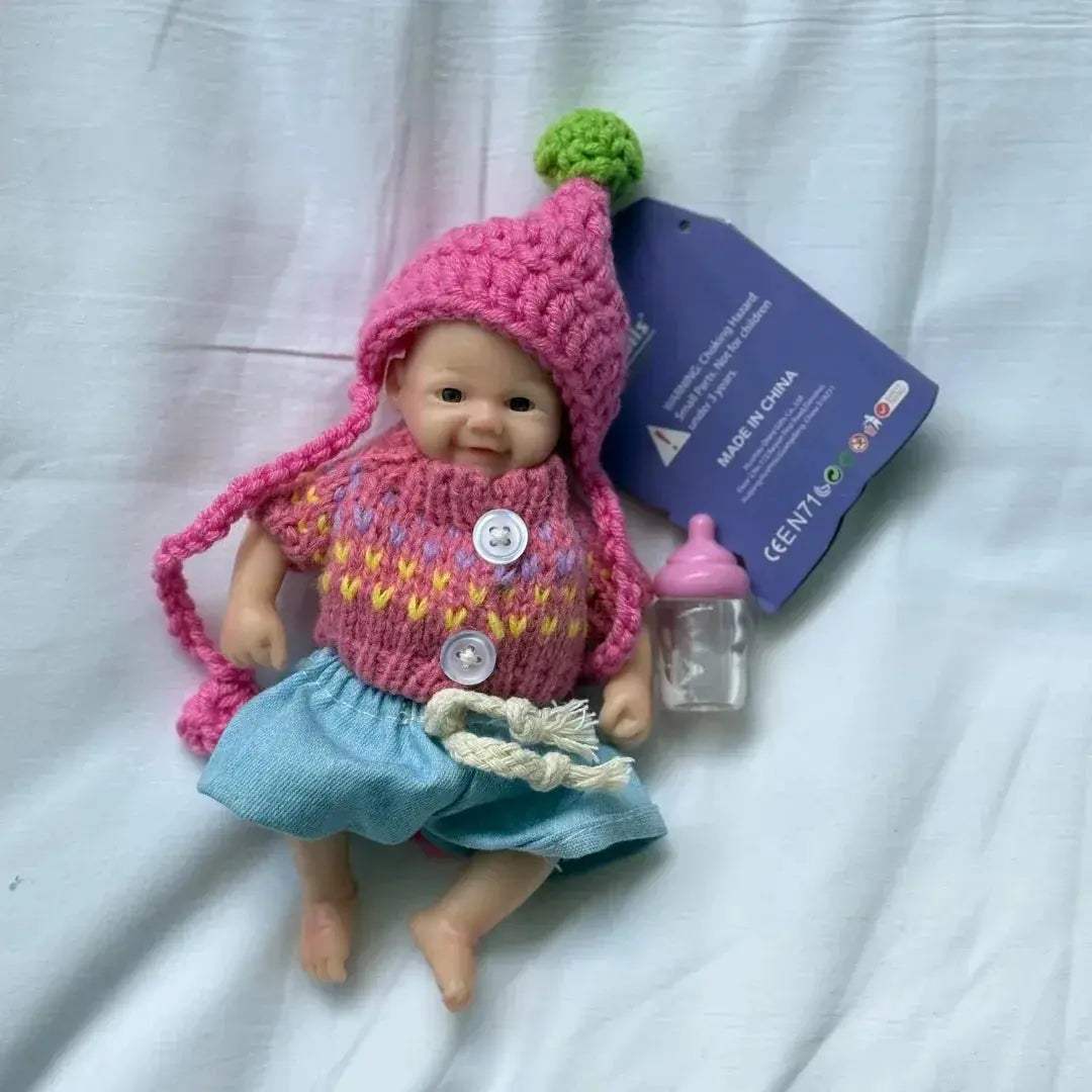 Mini Silicone Reborn Doll 15cm With Soft Washable Silicone Skin - ToylandEU