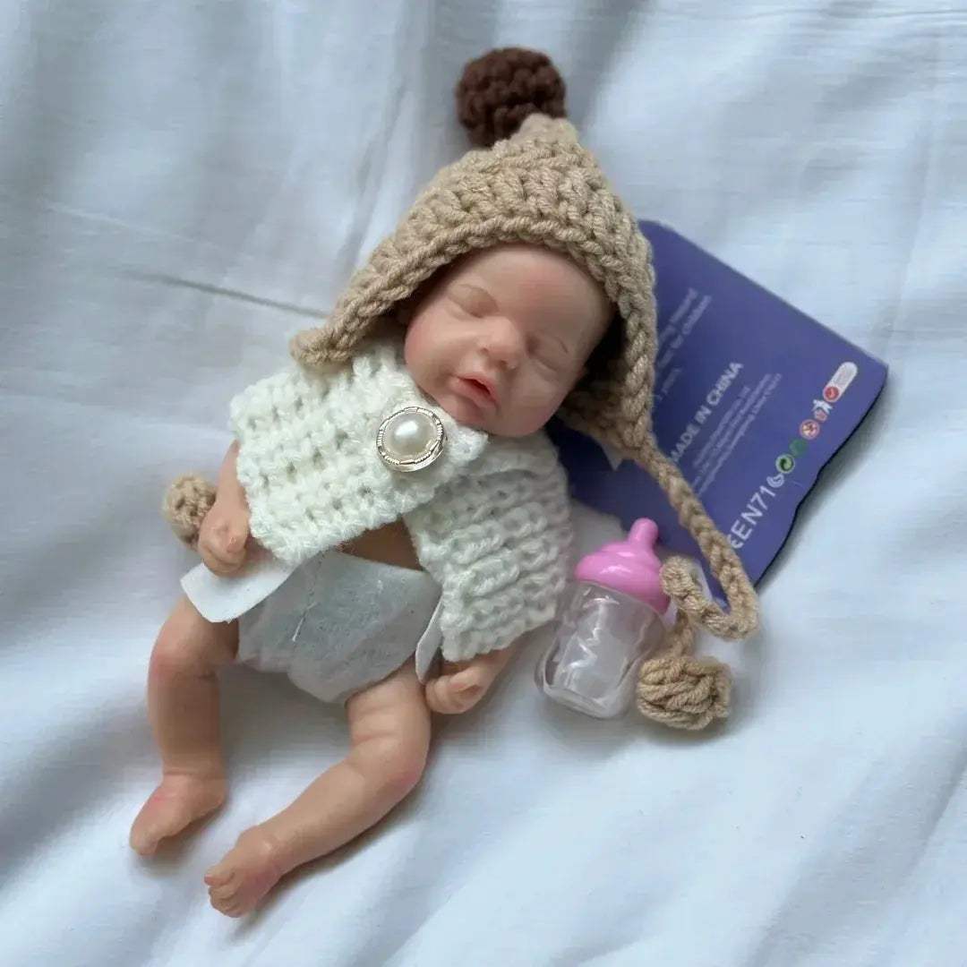 Mini Silicone Reborn Doll 15cm With Soft Washable Silicone Skin - ToylandEU