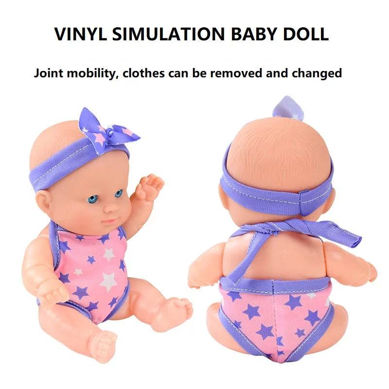 Mini Silicone Reborn Dolls Realistic Smiling Baby Doll Gift - ToylandEU