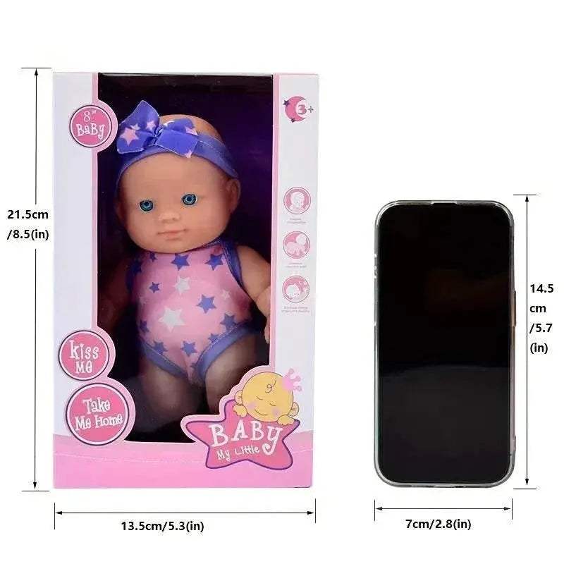  Mini Silicone Reborn Dolls Realistic Smiling Newborn Baby Doll -  ToylandEU™