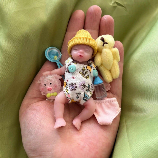  Mini Silicone Reborn Girl Doll Two Outfit Sets -  ToylandEU™