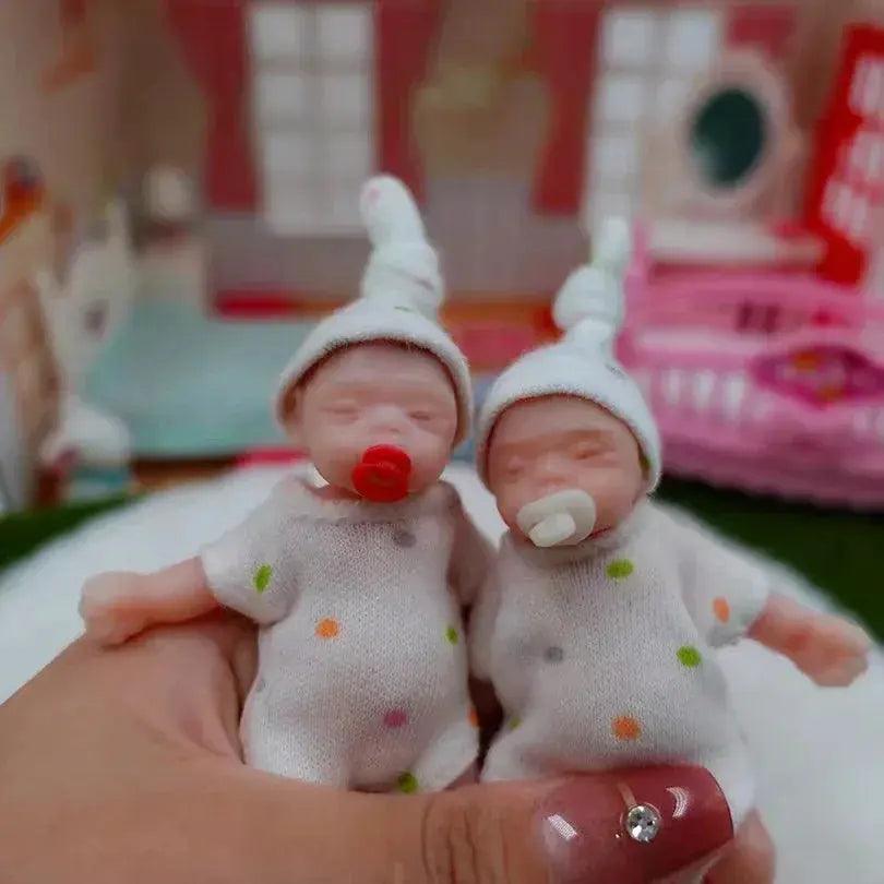  Mini Silicone Reborn Girl Doll Two Outfit Sets -  ToylandEU™
