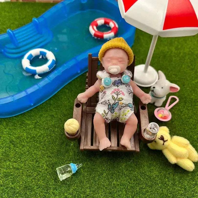  Mini Silicone Reborn Girl Doll Two Outfit Sets -  ToylandEU™