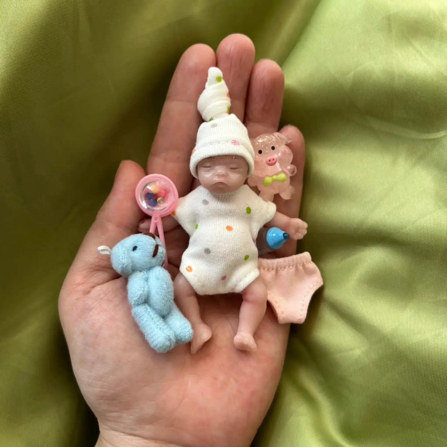  Mini Silicone Reborn Girl Doll Two Outfit Sets -  ToylandEU™