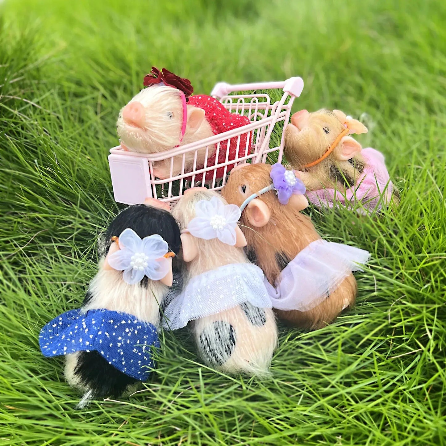 Mini Silicone Reborn Piglet Doll 12cm With 3 Outfit Sets - ToylandEU