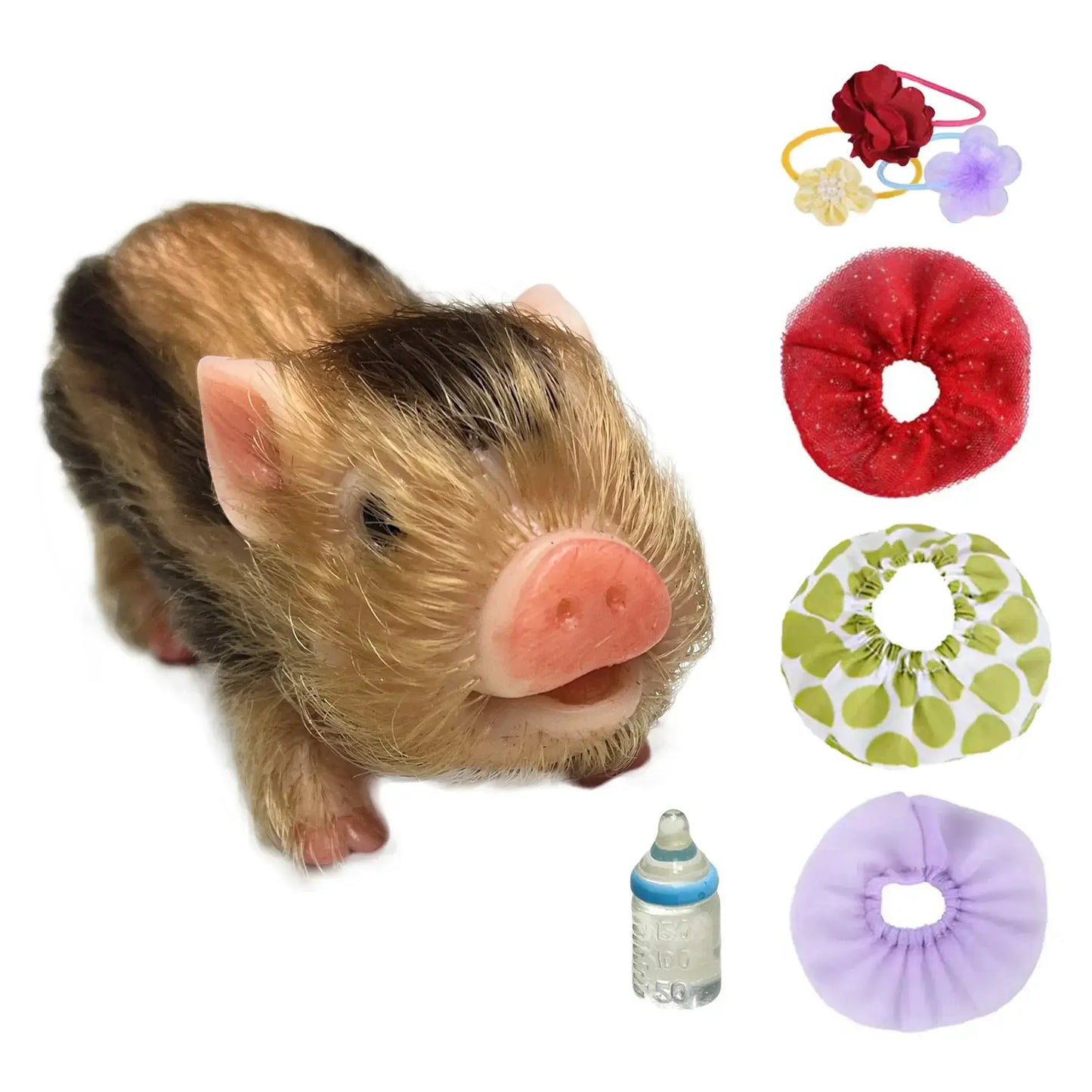 Mini Silicone Reborn Piglet Doll 12cm With 3 Outfit Sets - ToylandEU