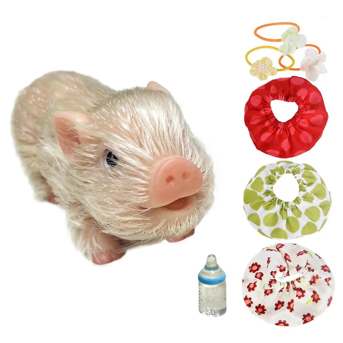 Mini Silicone Reborn Piglet Doll 12cm With 3 Outfit Sets - ToylandEU