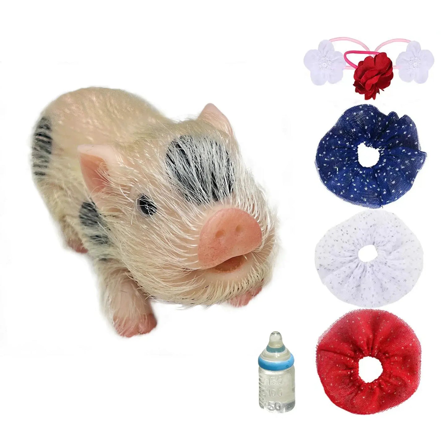 Mini Silicone Reborn Piglet Doll 12cm With 3 Outfit Sets - ToylandEU