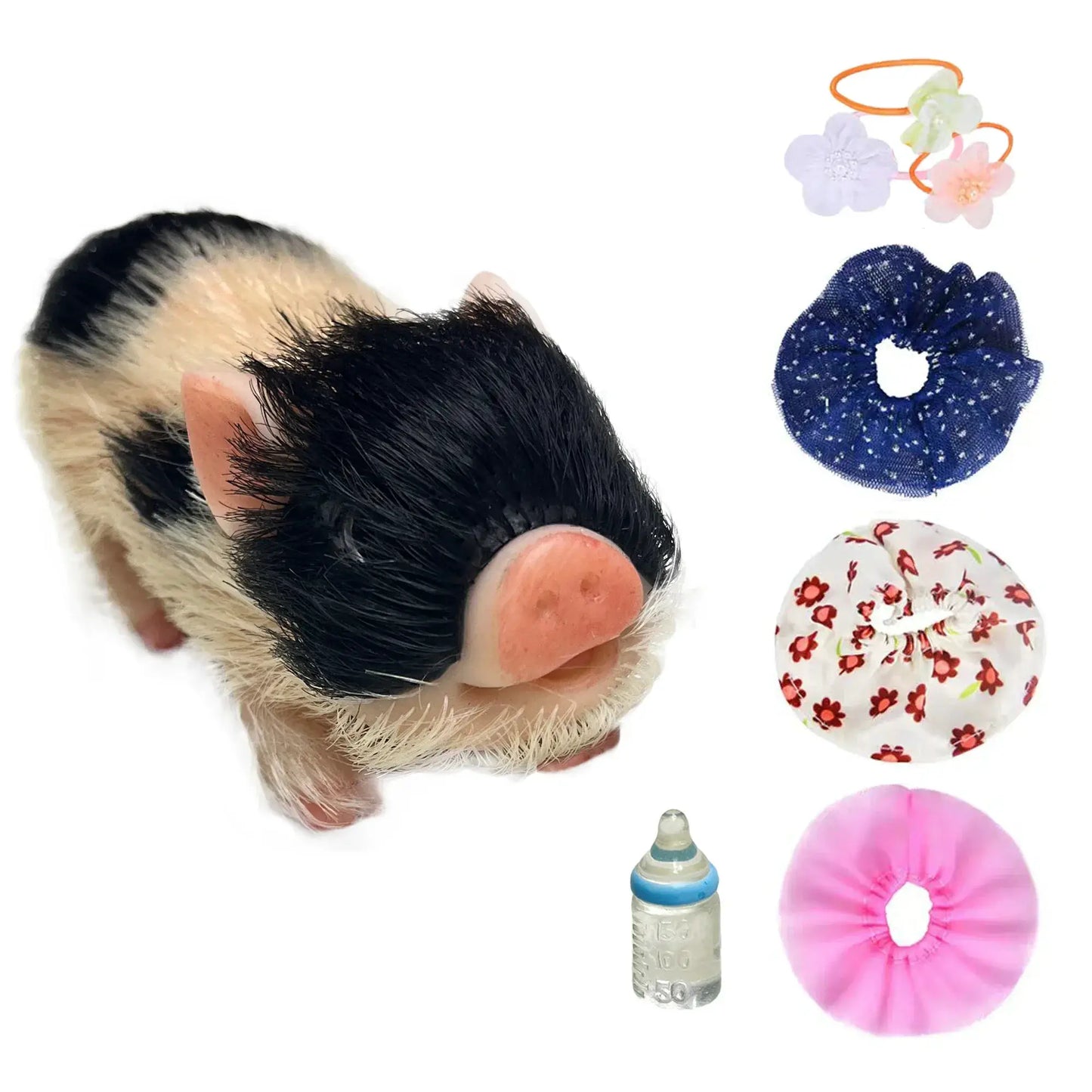 Mini Silicone Reborn Piglet Doll 12cm With 3 Outfit Sets - ToylandEU