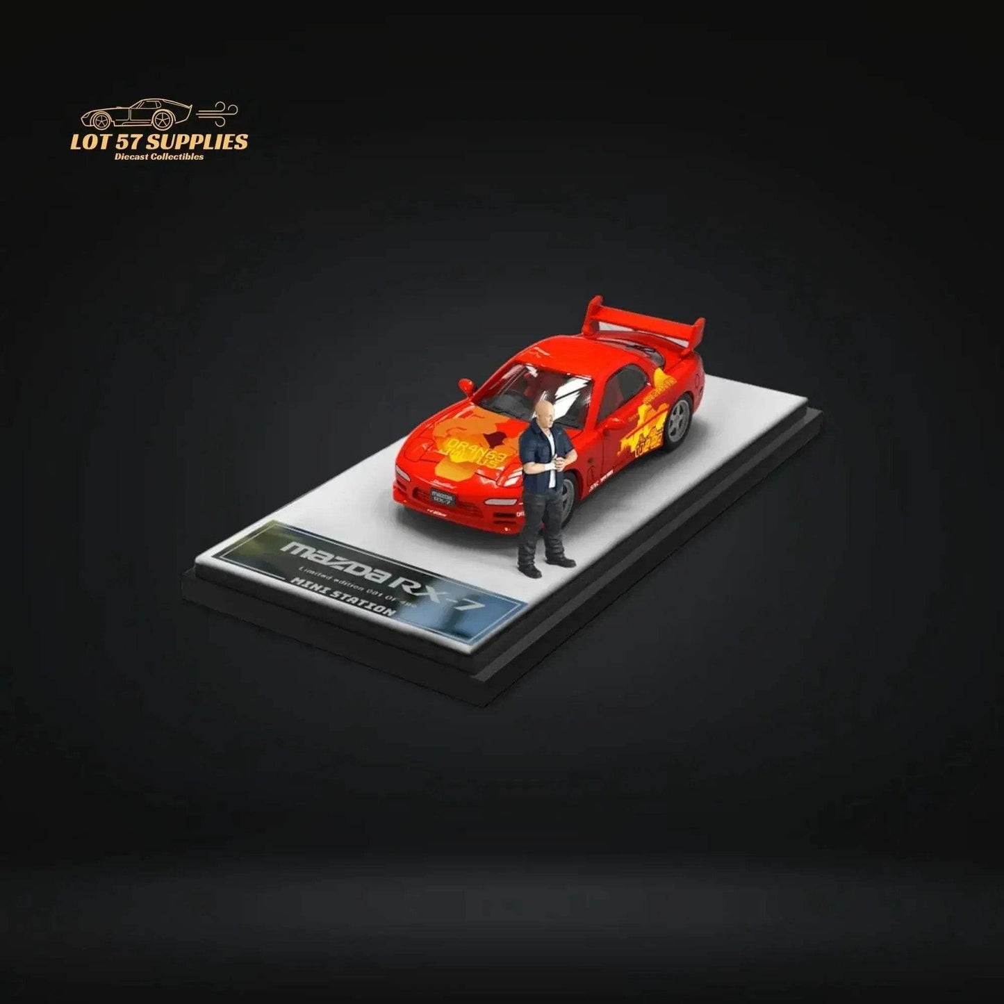 Mini Station Mazda RX-7 Red FNF Figure Version 1:64 - ToylandEU