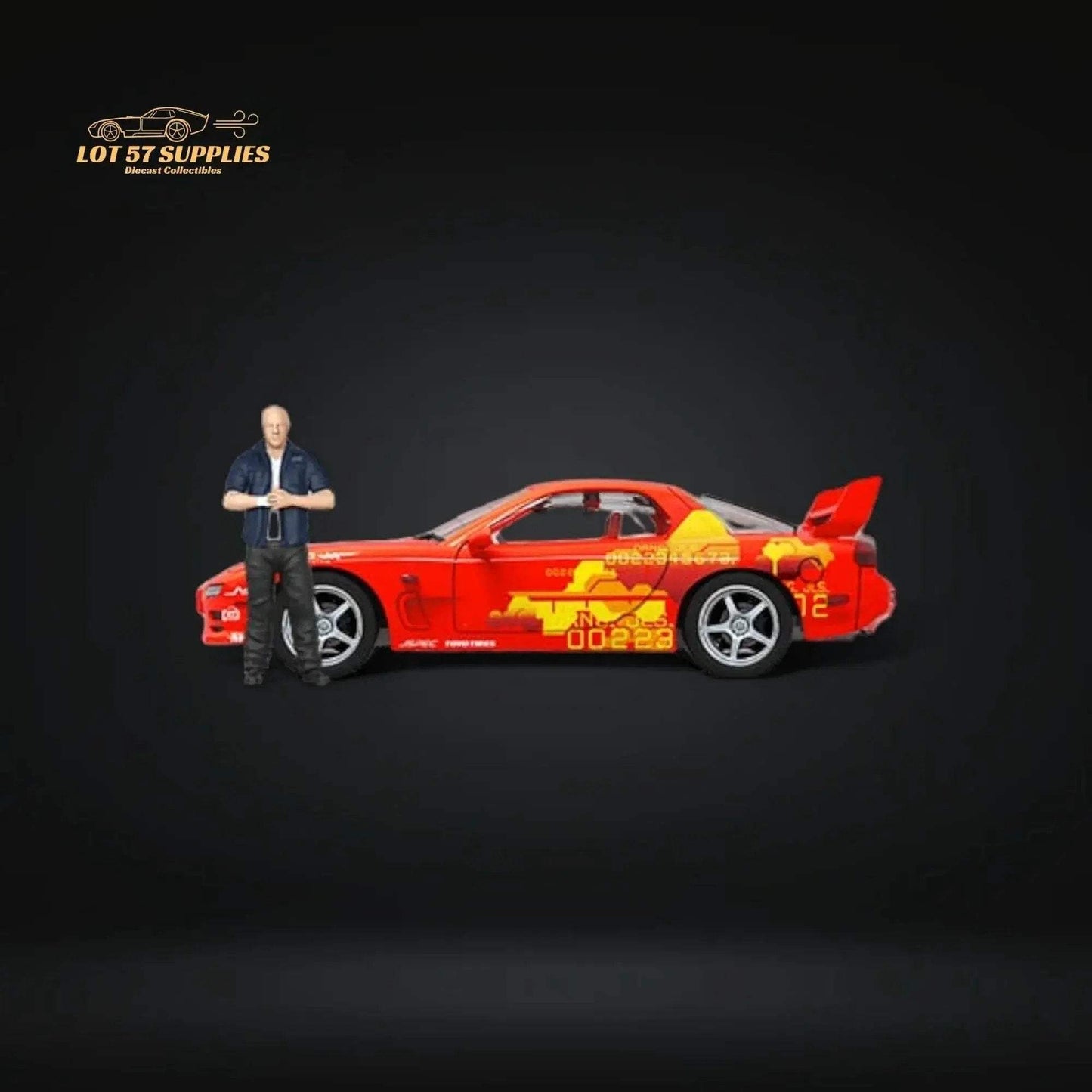 Mini Station Mazda RX-7 Red FNF Figure Version 1:64 - ToylandEU
