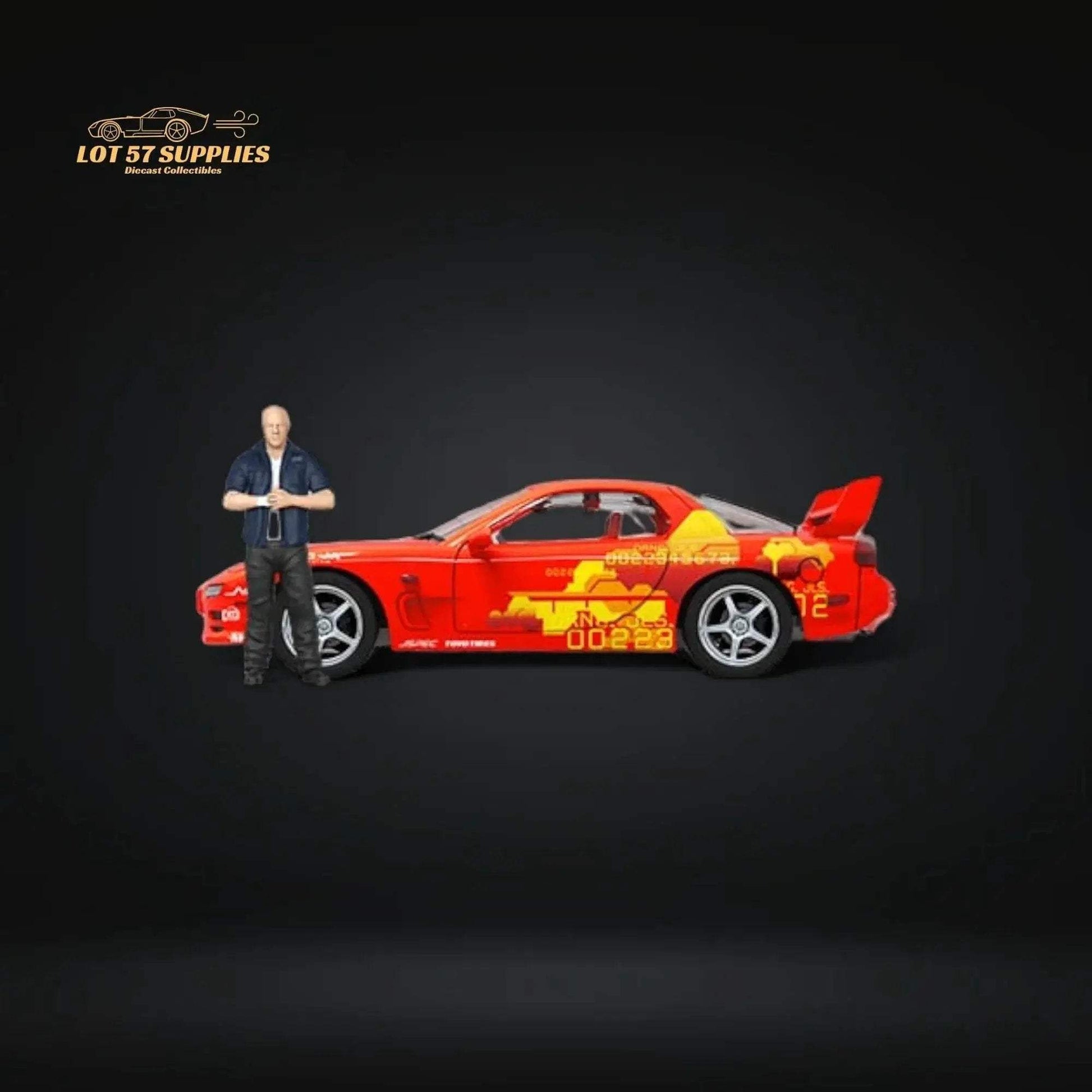 Mini Station Mazda RX-7 Red FNF Figure Version 1:64 - ToylandEU