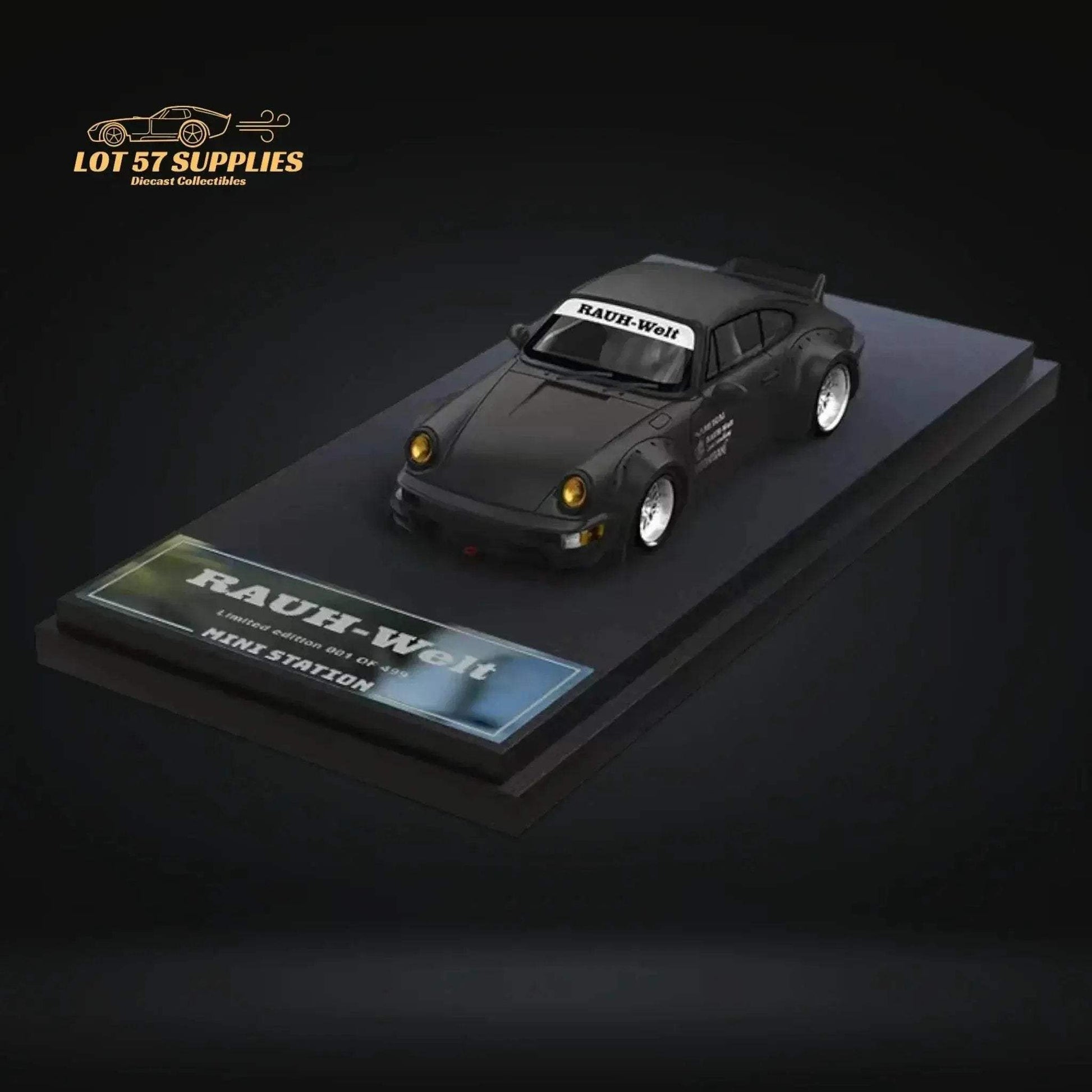 Mini Station Porsche RWB 964 Samurai Black Ordinary 1:64 - ToylandEU