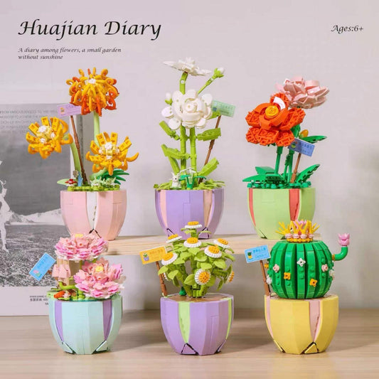 Mini Succulent Potted Plant Building Blocks | Eternal Flower
