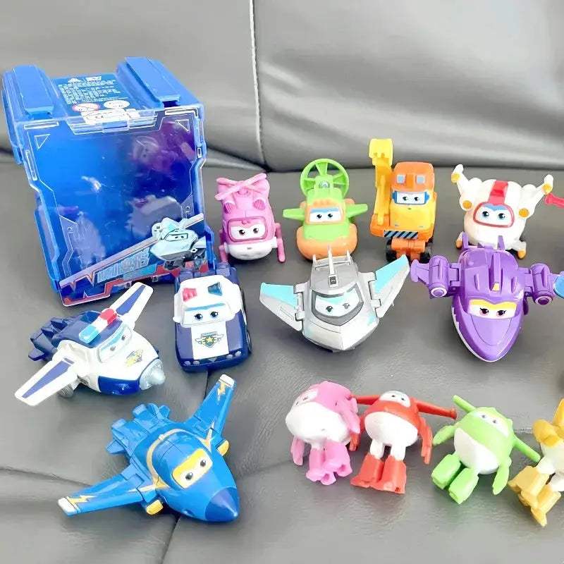 Mini Transforming Plane Robot Action Figures For Kids - ToylandEU