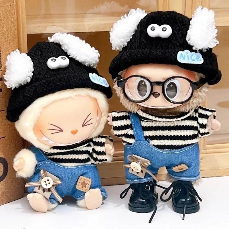 Mini V1 V2 Labubu Doll Clothes Outfit Accessories Striped Sweater - ToylandEU