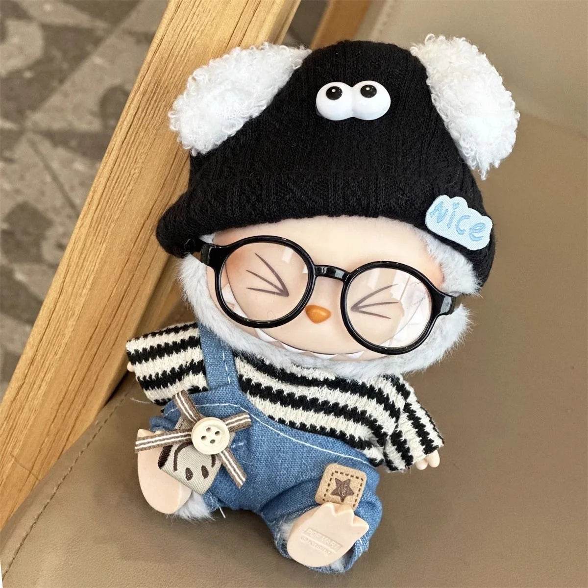 Mini V1 V2 Labubu Doll Clothes Outfit Accessories Striped Sweater - ToylandEU