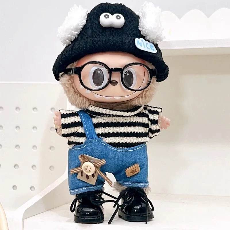 Mini V1 V2 Labubu Doll Clothes Outfit Accessories Striped Sweater - ToylandEU