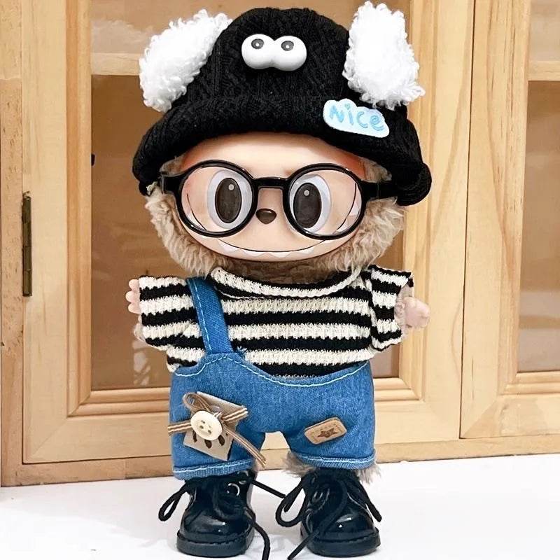 Mini V1 V2 Labubu Doll Clothes Outfit Accessories Striped Sweater - ToylandEU