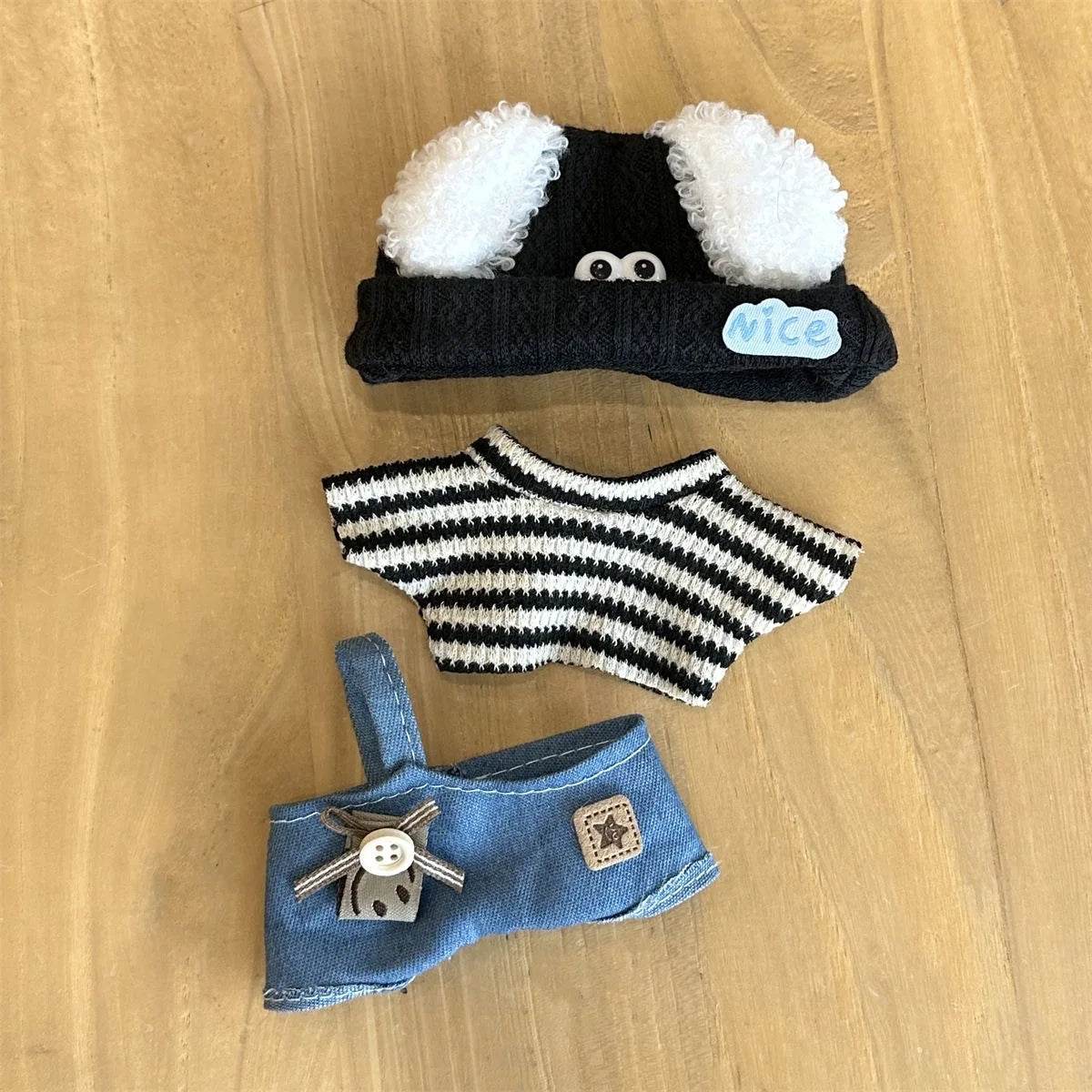 Mini V1 V2 Labubu Doll Clothes Outfit Accessories Striped Sweater - ToylandEU